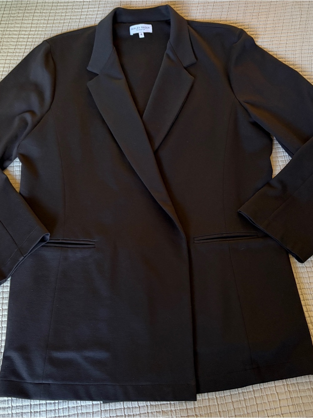 Ripley Rader Oversized Ponte Blazer, black, size 4 - Picture 9 of 14